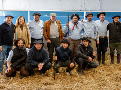 El equipo de Cabaña San Marón en el Segundo Remate Anual de la Cabaña en Gral Conesa, Rio Negro